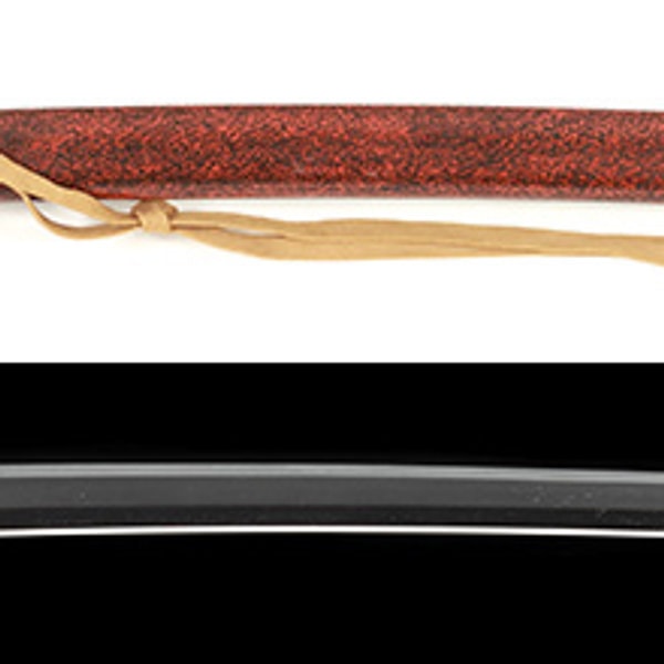 茶木肌文塗鞘打刀拵 刀 大磨上無銘 末延寿