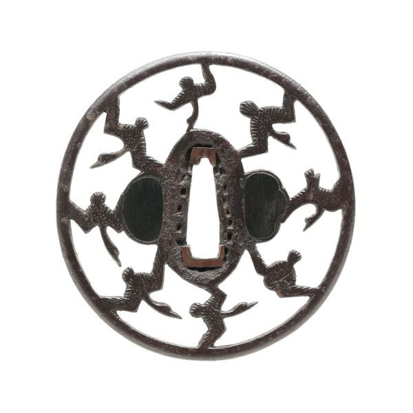 Tsuba - Eight Geese Motif Sukashi Tsuba (Unsigned)