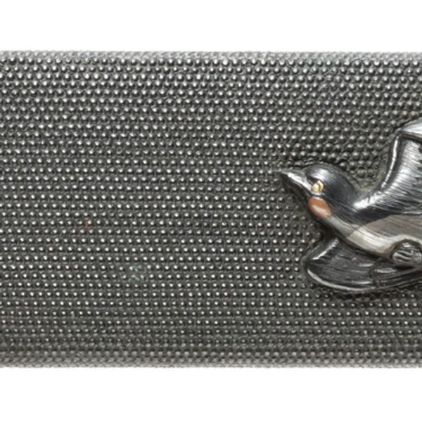 Kozuka - Hozon - by Yanagawa School - 燕図小柄 銘 春茂(花押)小柄春茂(花押)
