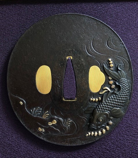 MASTERPIECE TSUBA OF KOI DESIGN by YASUNARI