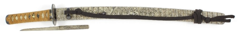 Wakizashi - by Kotetsu - Wakizashi with Koshirae: Nagasone Okisato Nyudo Kotetsu