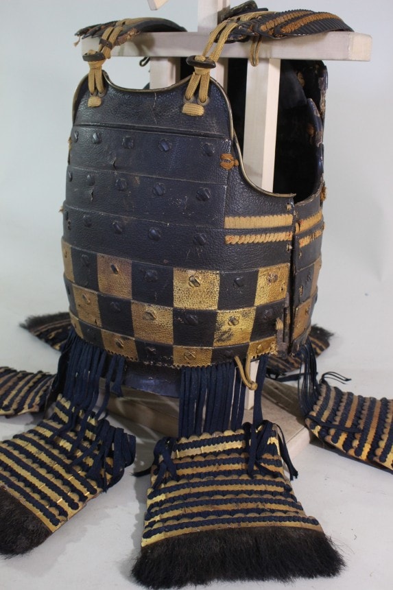 Armor - Ichimatsu Pattern Leather Wrapped Nimai-Do