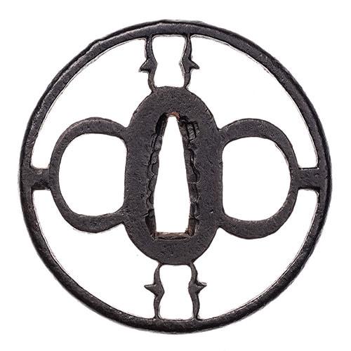 Tsuba - Tokuho - by Kanayama School - Kanayama Tsuba: Wild Goose Sukashi