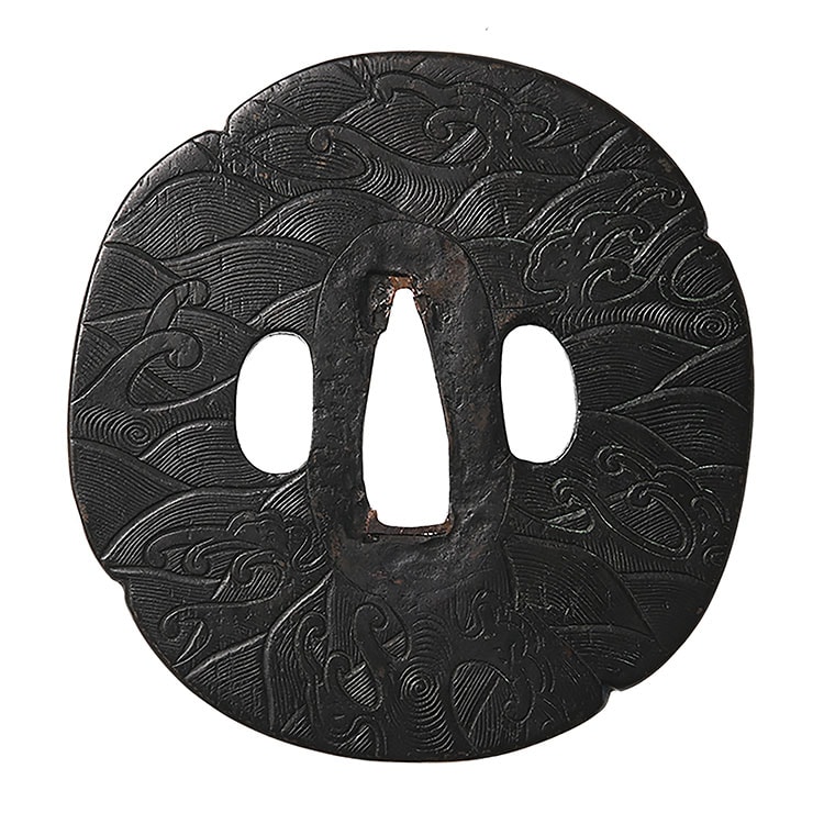 古金工 波濤図鍔/鐔