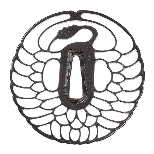 京透 鶴丸透鍔/鐔 保存刀装具