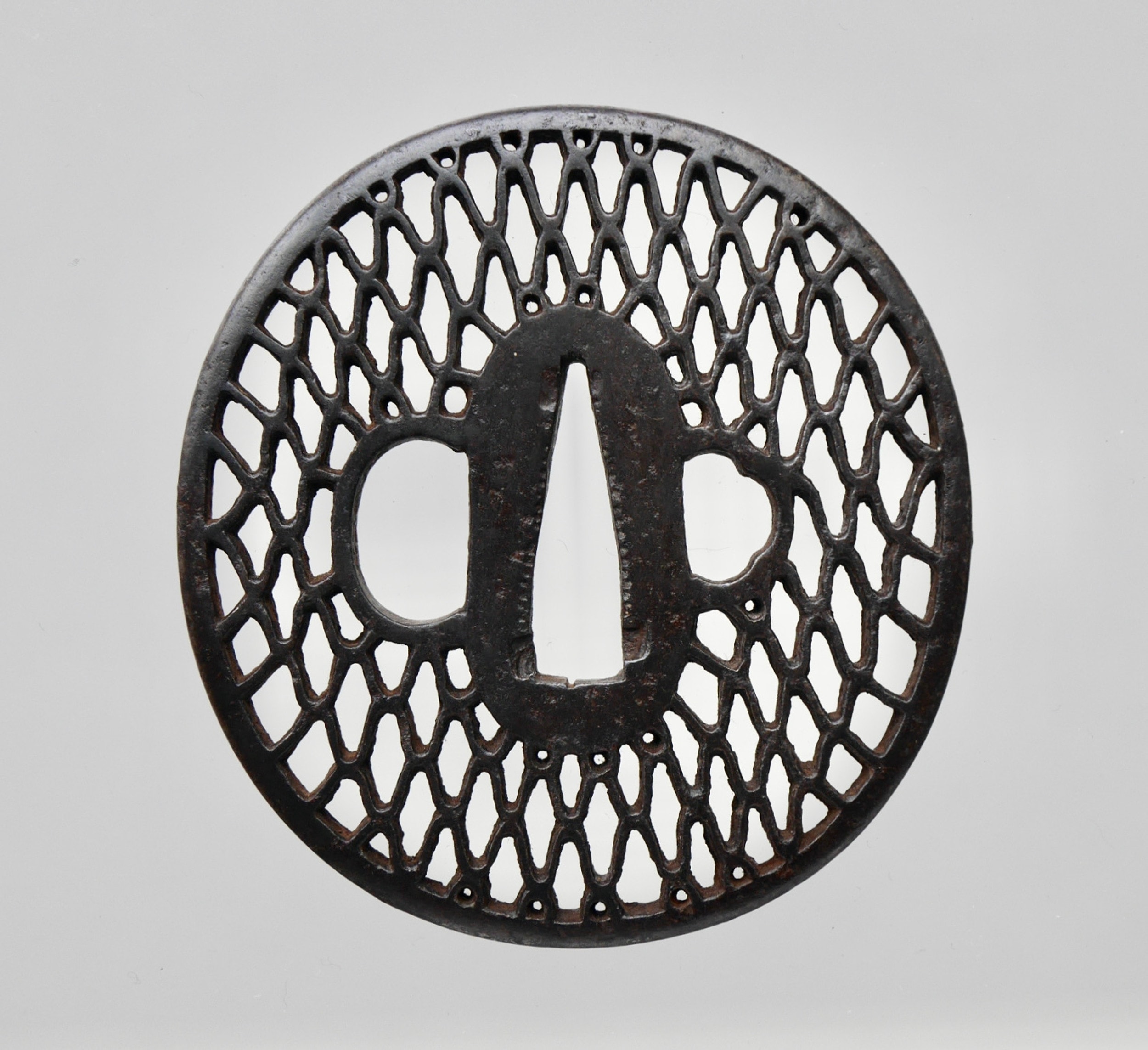 Tsuba - Hozon - by Nishigaki Kanshiro - Mitsuura Sukashi - Nishigaki Kanshiro