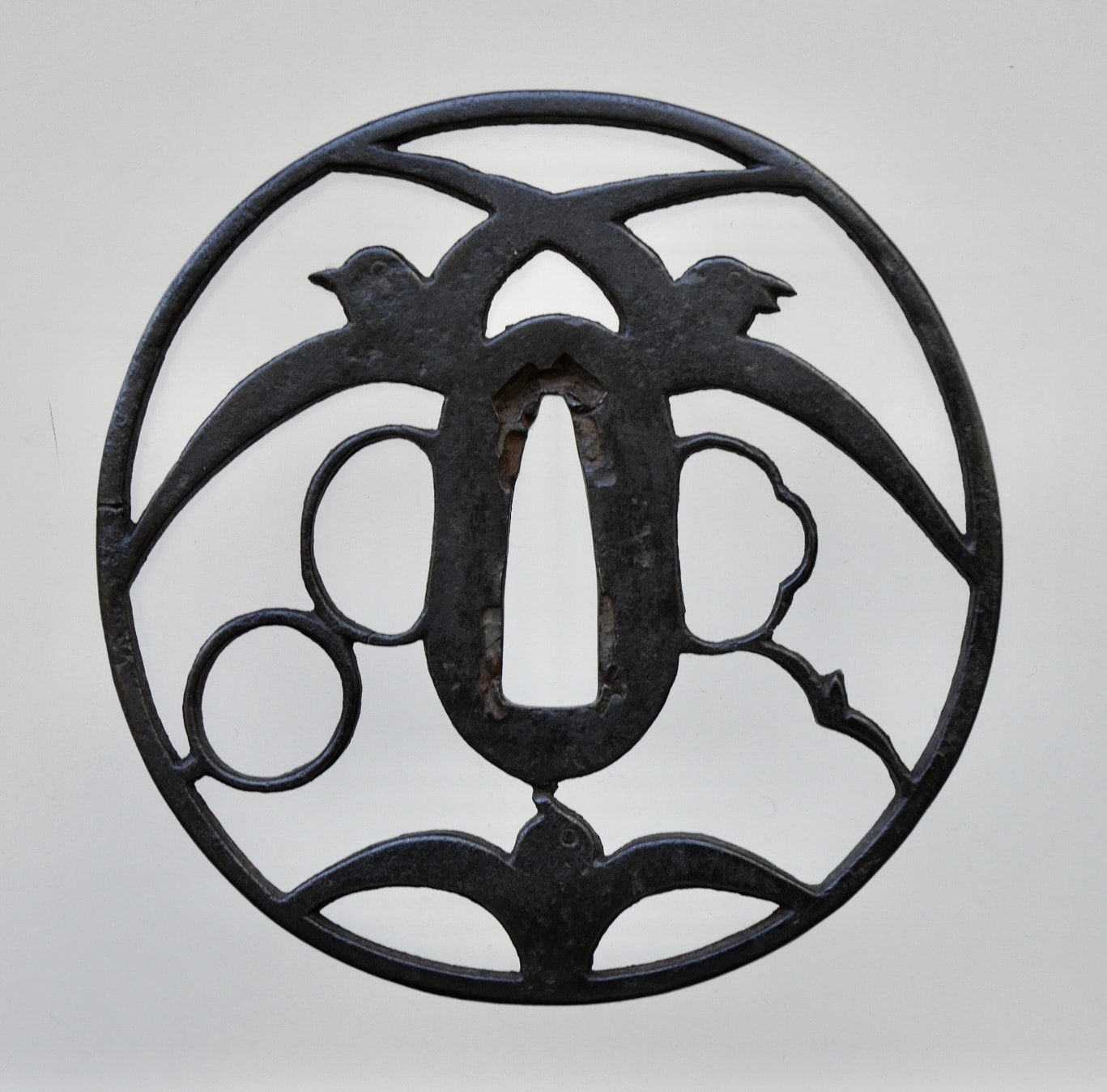 Tsuba - Hozon - Sun and Plover Openwork