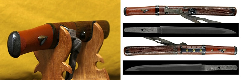 (04-1229)新々刀 是秀(千代鶴是秀) 六寸 合口拵、白鞘付