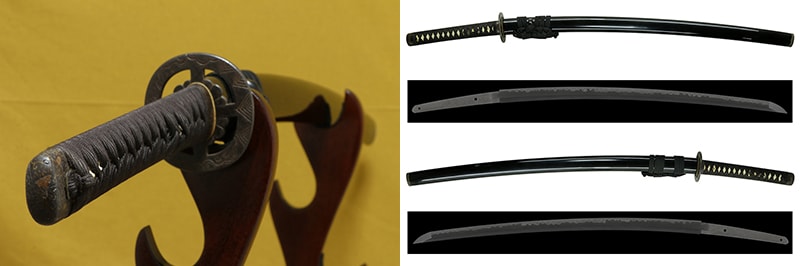 Katana - by Kono Sadamitsu - 現代刀 石断丸 豊前住河野貞光作 二尺四寸三分 打刀拵入