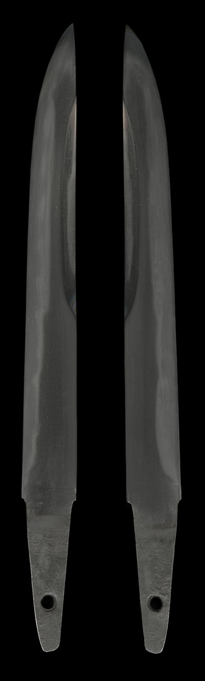 Tanto - by Suishinshi Masahide Kunikane - Mumei Tanto, 6 sun 6 bu, with Aikuchi Koshirae and Shirasaya