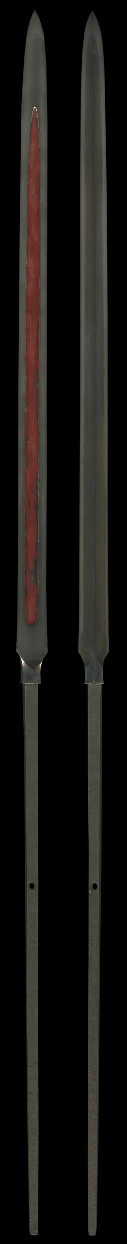 Yari - Tokuho - by Ishido Nagatsugu - (05-0007)特別保存刀剣長次作(紀伊・新刀) 一尺九寸九分 白鞘入個