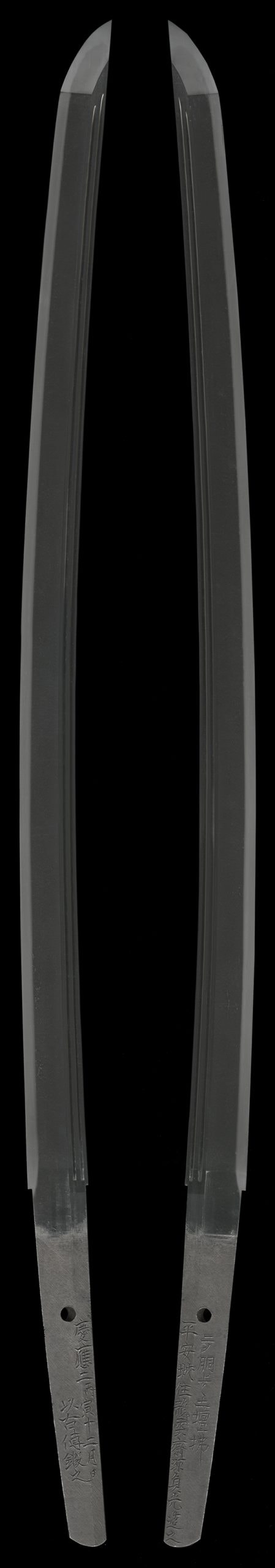 Wakizashi - Hozon - by Ryuunsai Minamoto Sadamitsu - Hozon Token: Cutting Test Inscription Nino-do Kamino-do Dotanbutsu Heianjo ju Ryuunsai Minamoto Sadamitsu kore tsukuru, 1 shaku 7 sun 8 bu 5 rin, with Uchigatana Koshirae