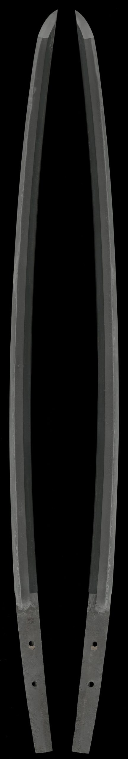 Katana - Hozon - 作 高田派 - 保存刀剣 無銘(平高田) 二尺三寸八分 打刀拵入、白鞘付
