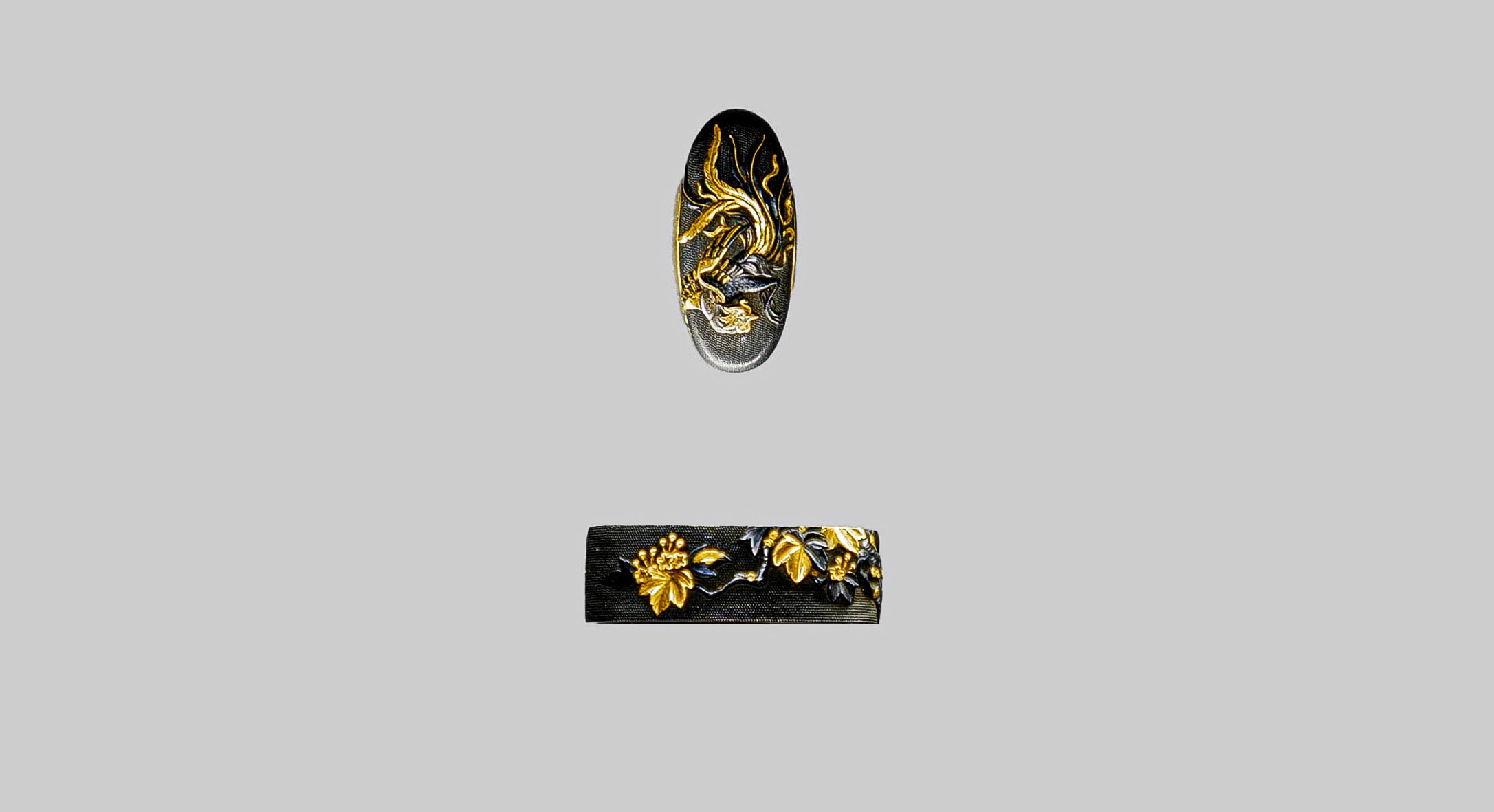 Signed Kashira Houou Naomasa Saku, Yanagawa Naoharu (kao)