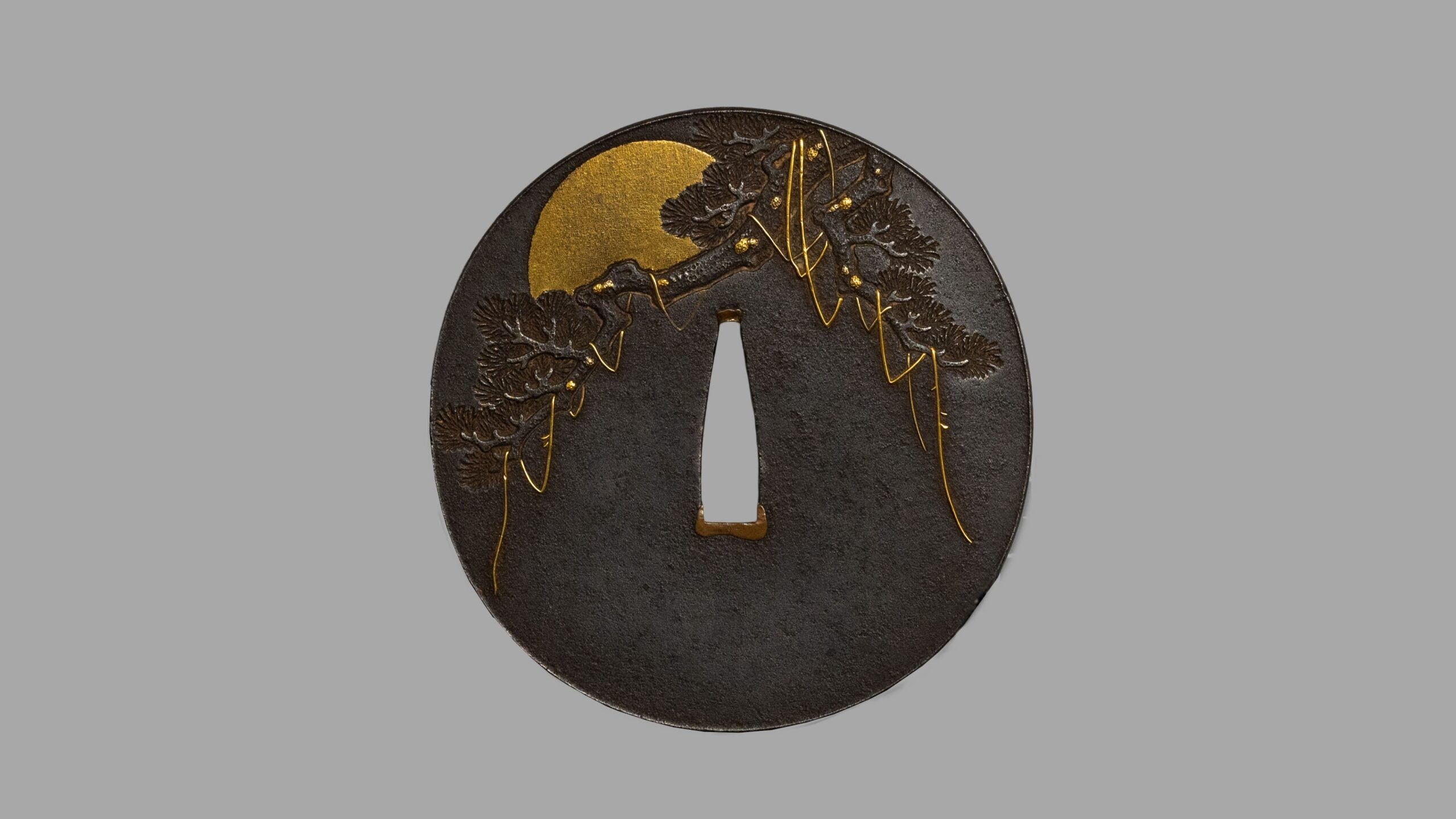 Sekijoken Taizan Mototada (seal) - Pine Tree and Rising Sun Motif