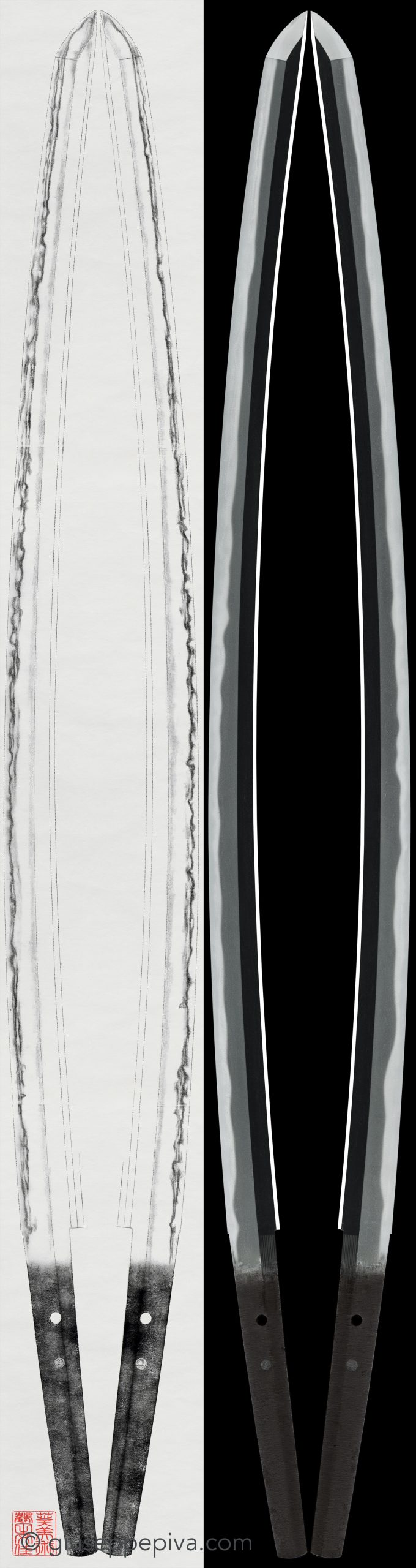 Katana - Jūyō - by Shizu School - Shizu - Juyo Token, circa 1320