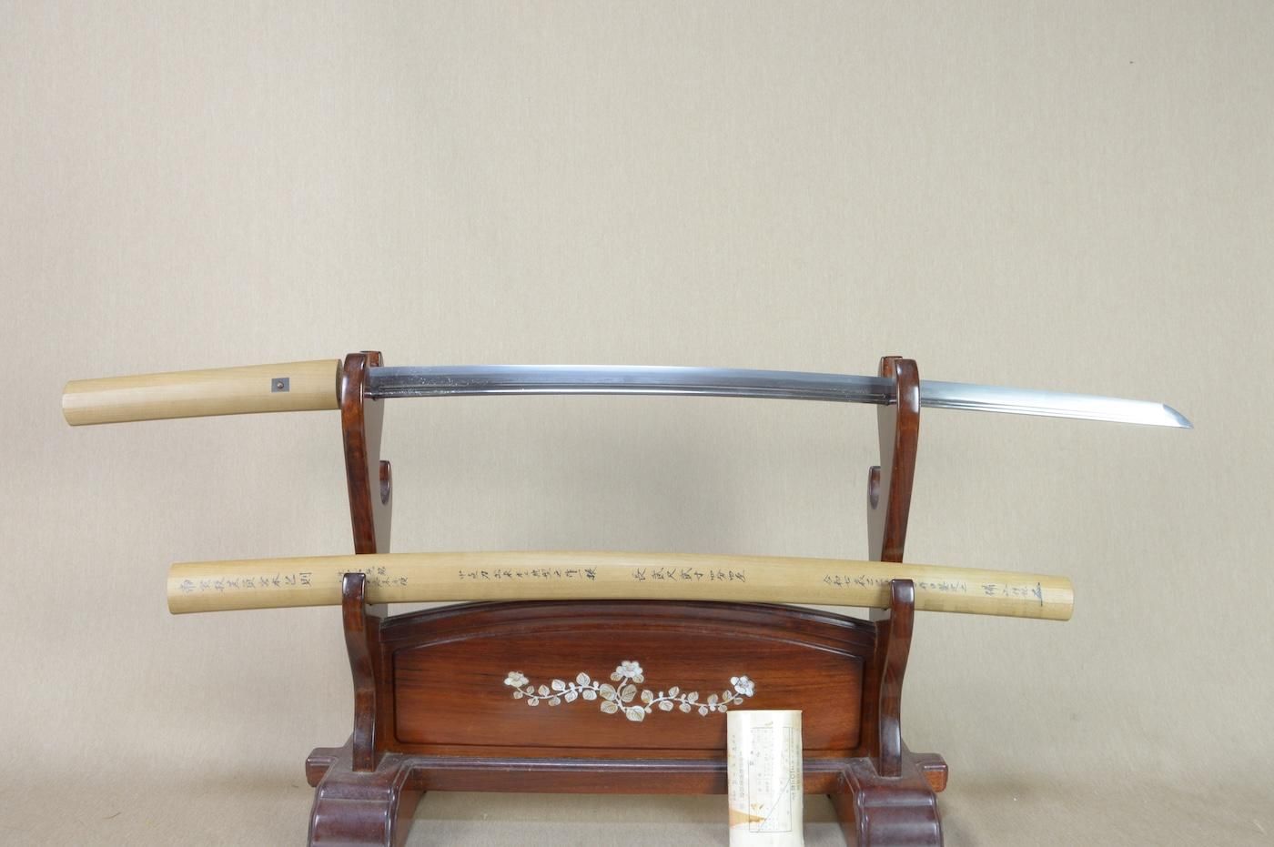 【姿良く鑑賞に白鞘の一振り】「無銘 伝 宮本包則 」68.0cm 、鑑賞に・居合・試斬刀として!!!