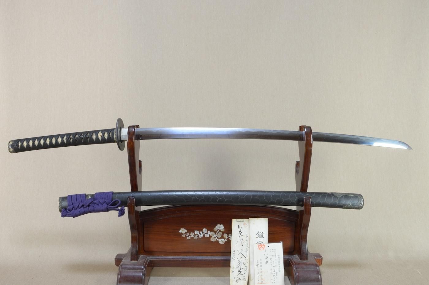 【大名登録、研ぎ上がり、重ね厚く、威圧感の有る一振り】「無銘 作州兼先」72.1cm 、鑑賞に・居合・試斬刀として!!!