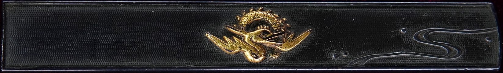 丸龍図小柄 無銘