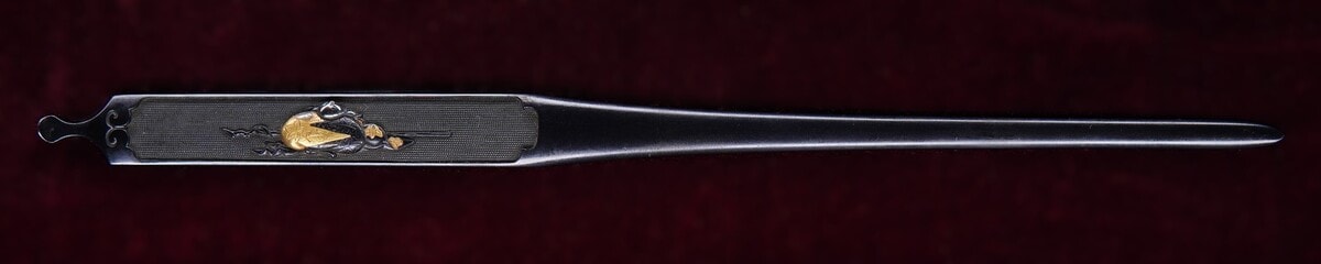 保存刀装具 布袋図笄 後藤光舊(花押)