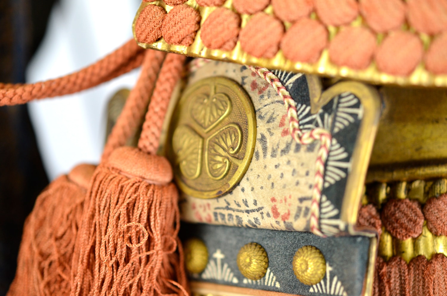 Armor - by Saotome Iesada - Armor: Scarlet Thread Laced Gold Scale Do-Maru Gusoku - Iron Russet 62-Plate Suji Kabuto, Signed Saotome Iesada