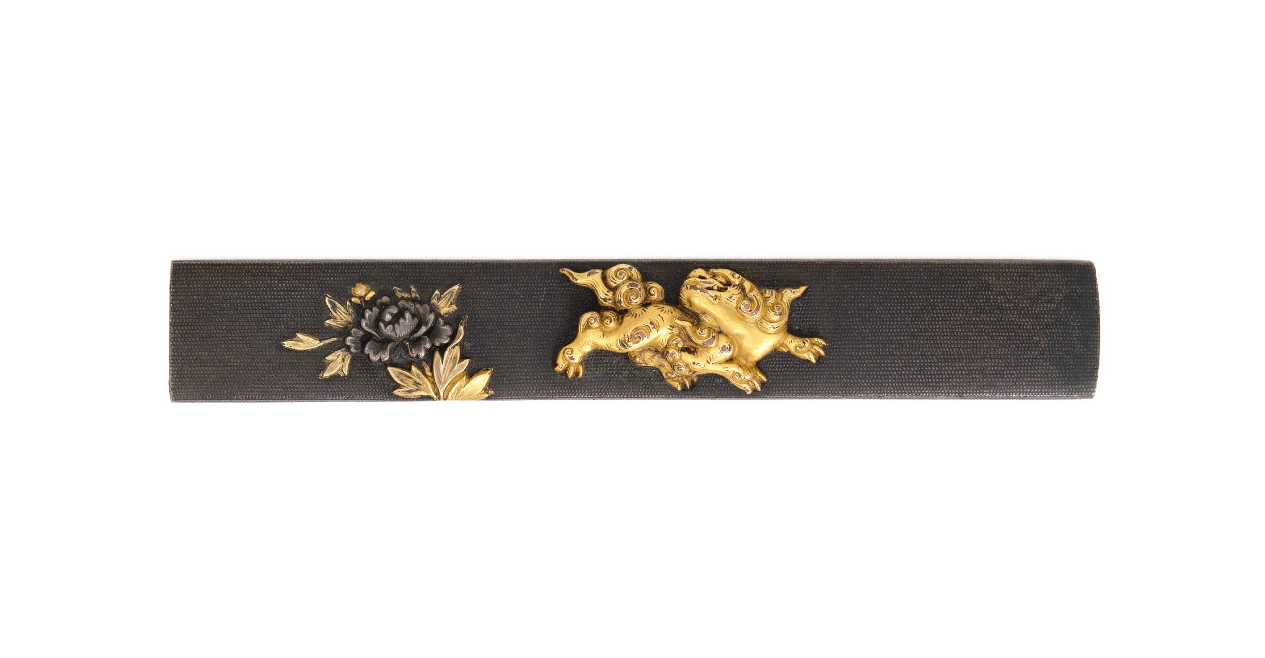 Shishi and peony kozuka