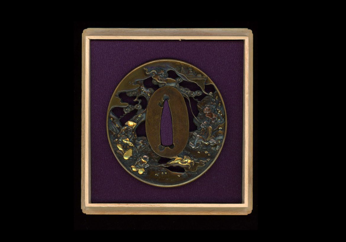 Tsuba - Hozon - by Mito School - Beautifully Carved Mito Tsuba