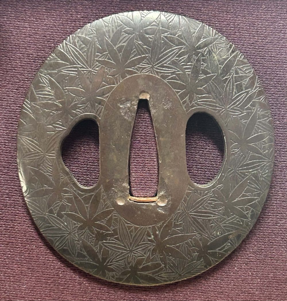 Antique Japanese Katana Kinko Shakudo Tsuba