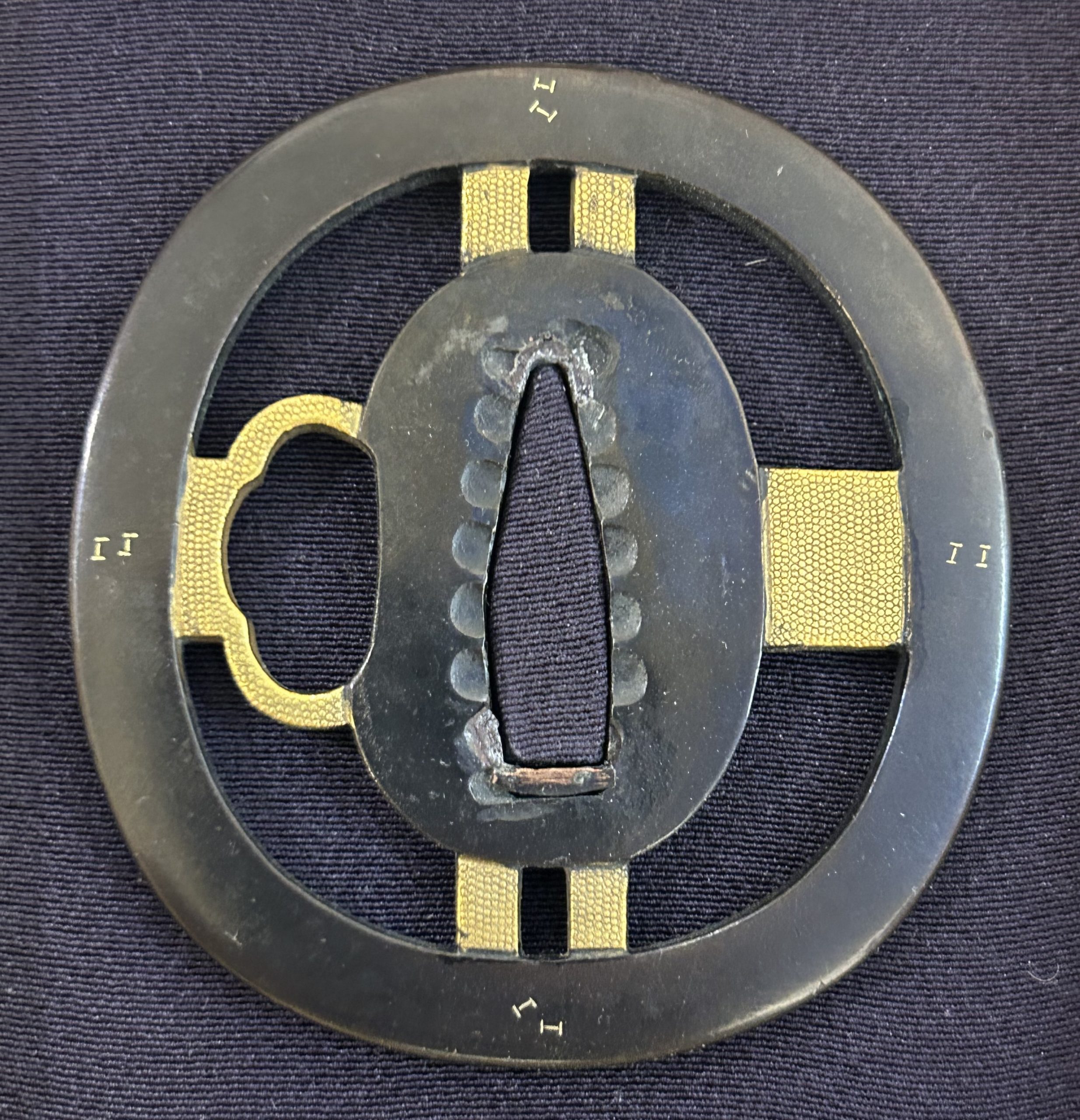 Tsuba - Hozon - Ko-Kinko Christian Cross Tsuba with NBTHK Hozon Certificate