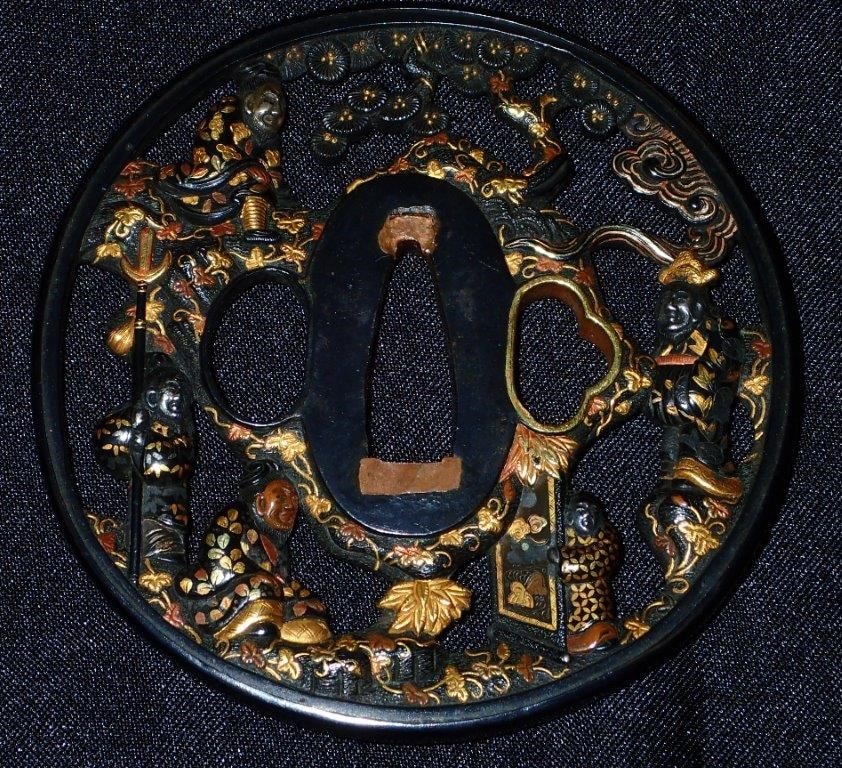 A Tokubetsu Hozon Soten Tsuba Of Noblemen