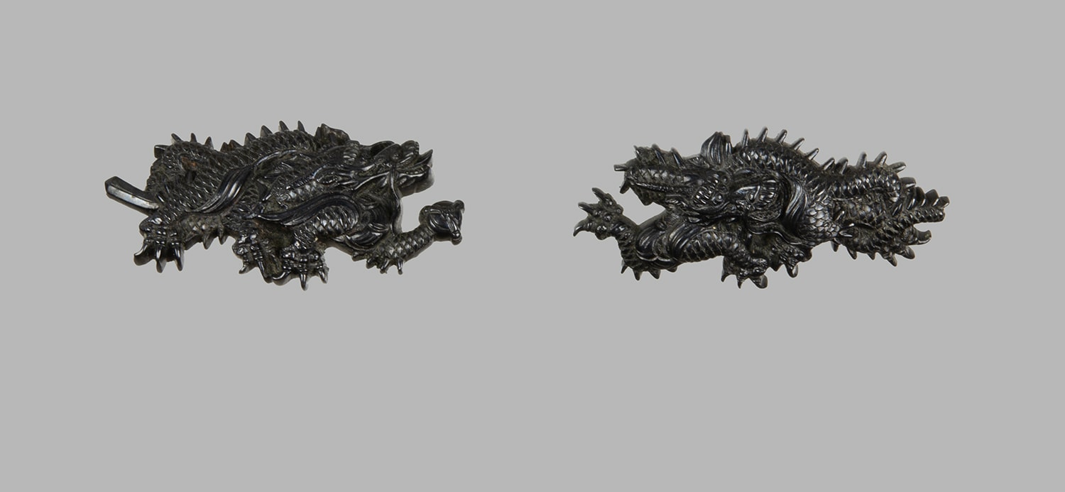 Menuki - Hozon - by Yoshioka School - Yoshioka - Inaba no Suke