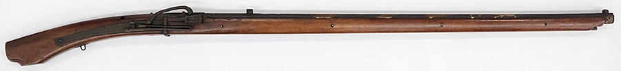浅野藩の家紋と浅野藩と龍の金象嵌有る銃身(火縄銃)