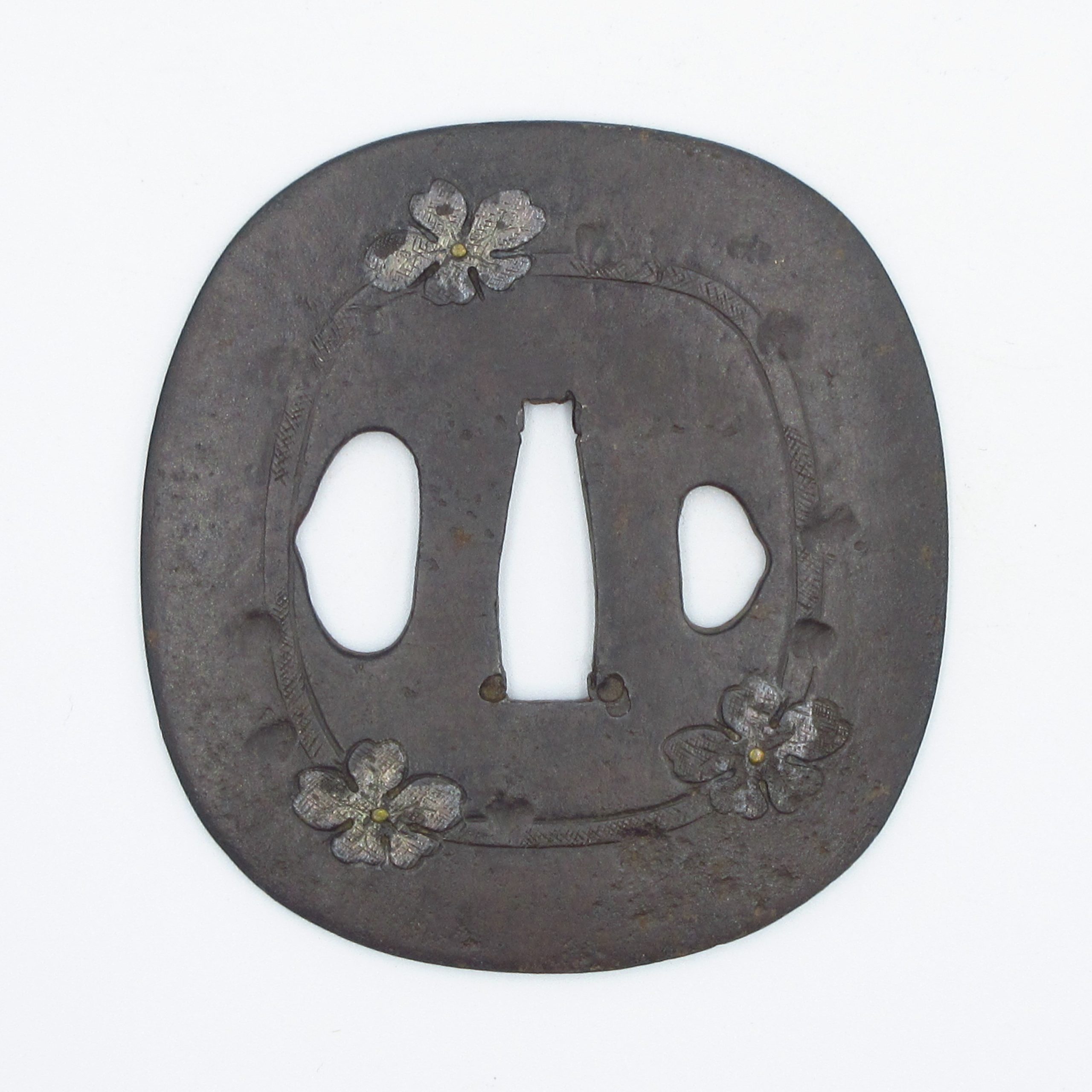 Tsuba - Scattered Cherry Blossoms - Mumei (Edo Higo)