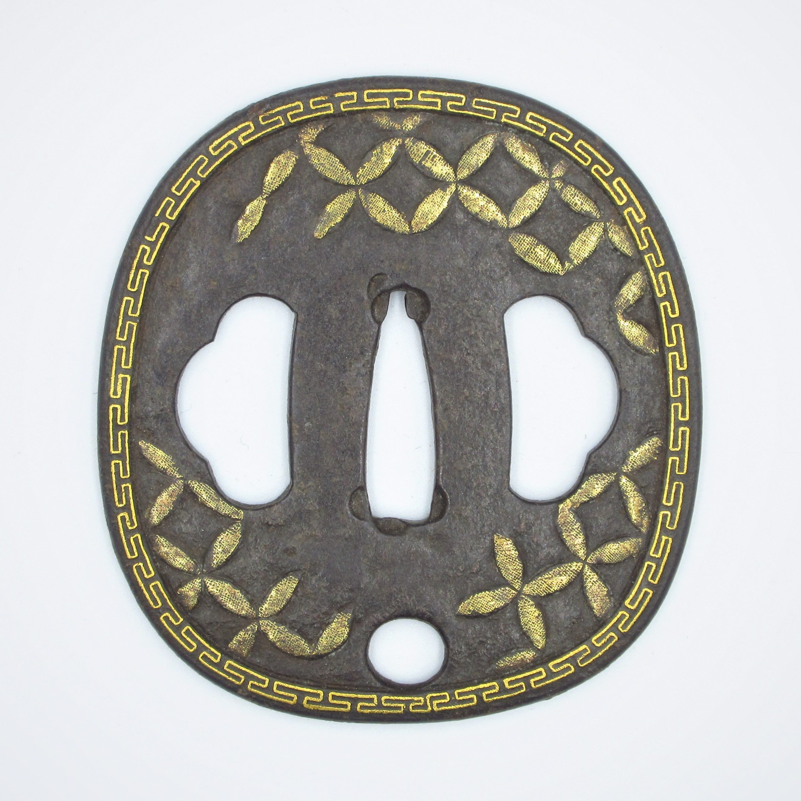 Tsuba - Shippo and Rai-mon (Edo Higo)