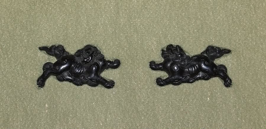 Menuki - Tokuho - by Goto School - Large NBTHK Goto Shishi Menuki