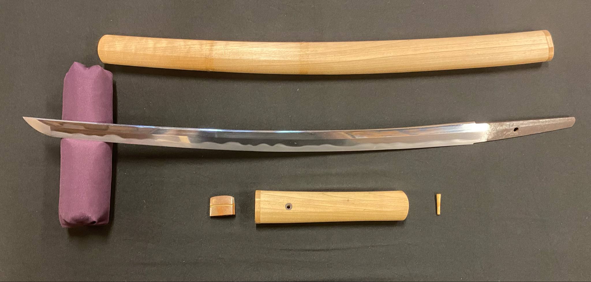 Wakizashi - 作 信高 - 委託品 古刀 脇差 白鞘入り 江戸初期(約350年前) NBTHK鑑定 伯耆守信高極め