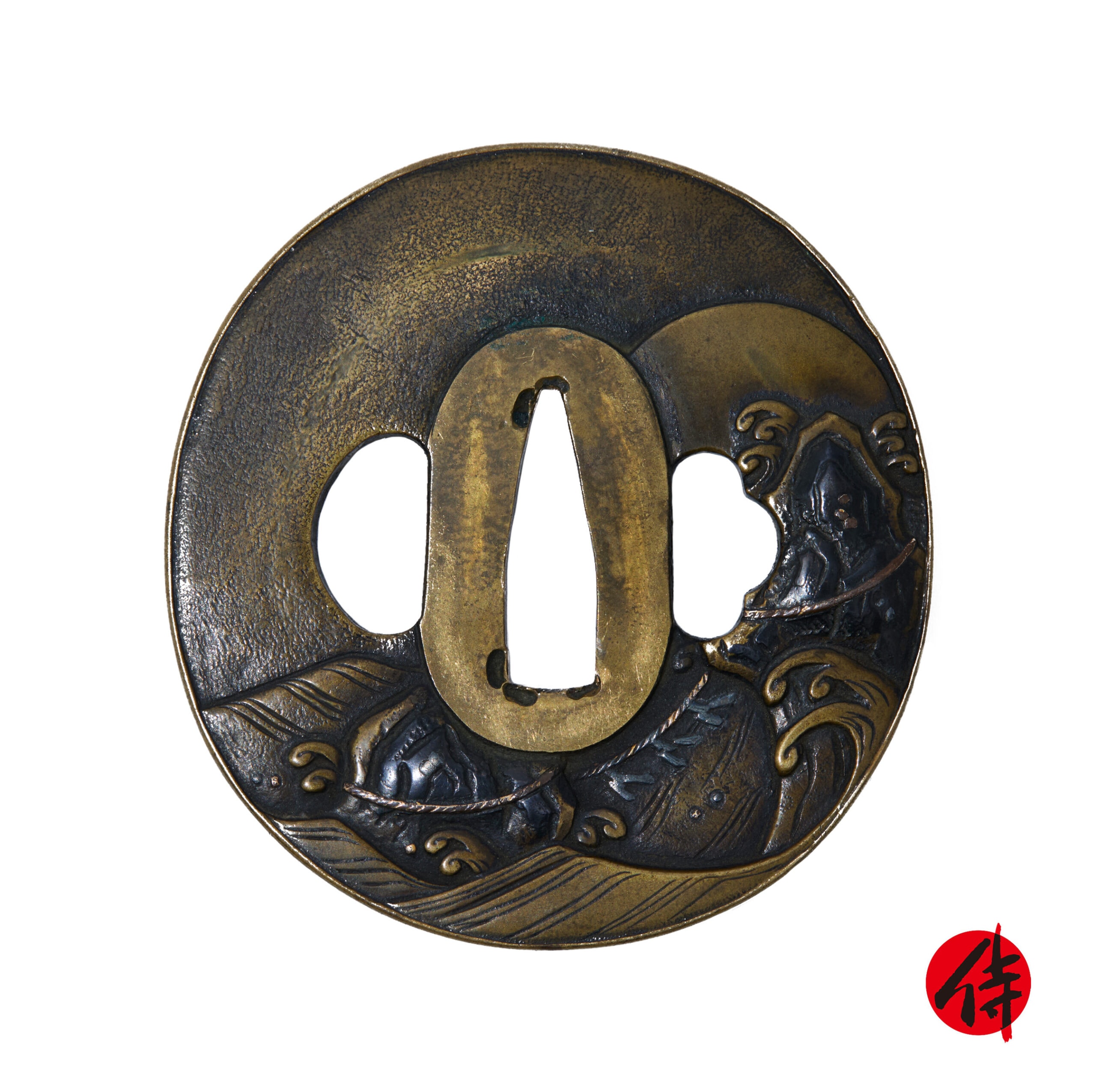 Edo period antique Tsuba for Samurai Sword with NBTHK Hozon Certificate (T-844)