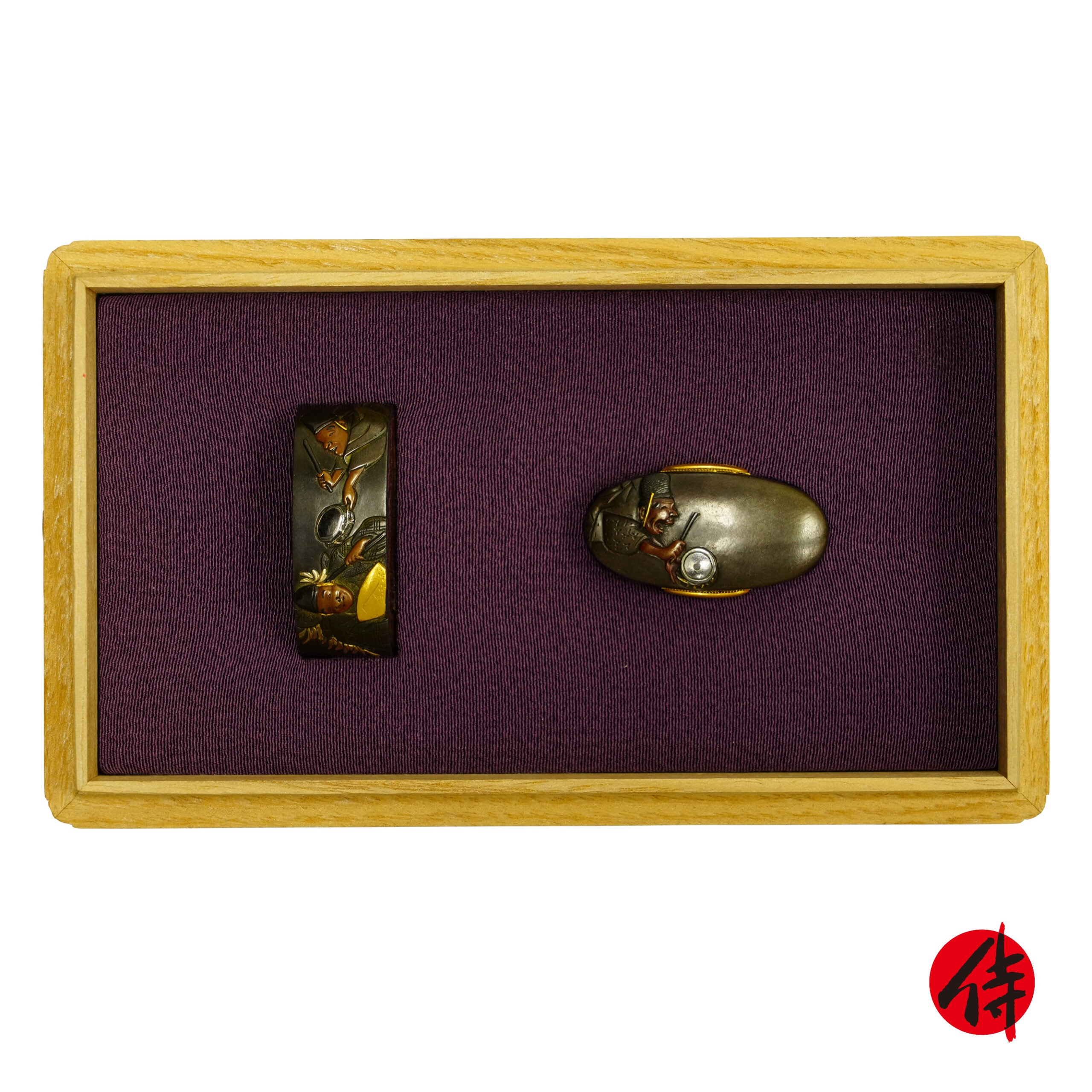 Edo period Antique Fuchi Kashira for Samurai Sword with NBTHK Tokubetsu Hozon Certificate (F-41)