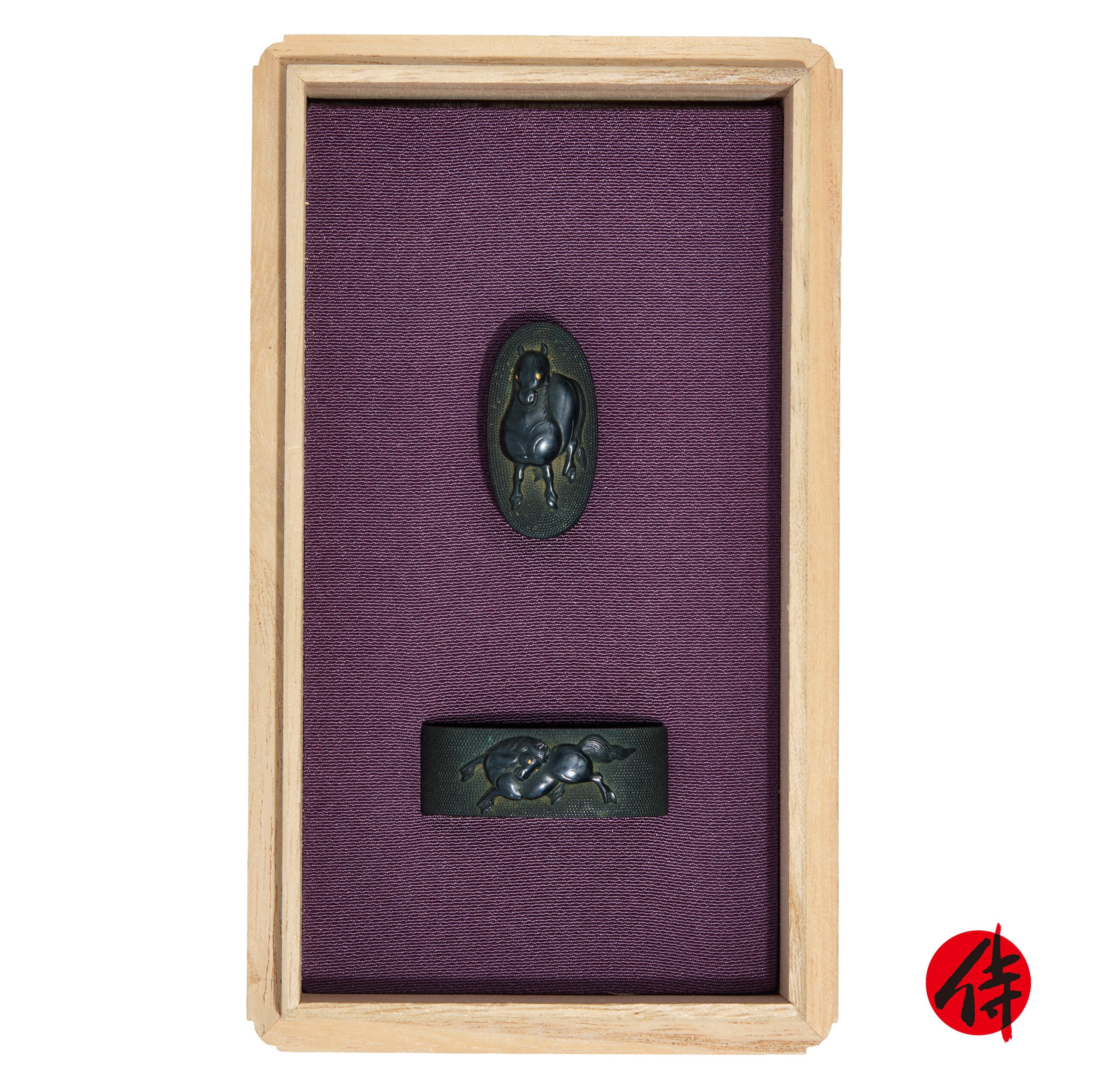 Edo period Antique Fuchi Kashira for Samurai Sword with NBTHK Hozon Certificate (F-55)