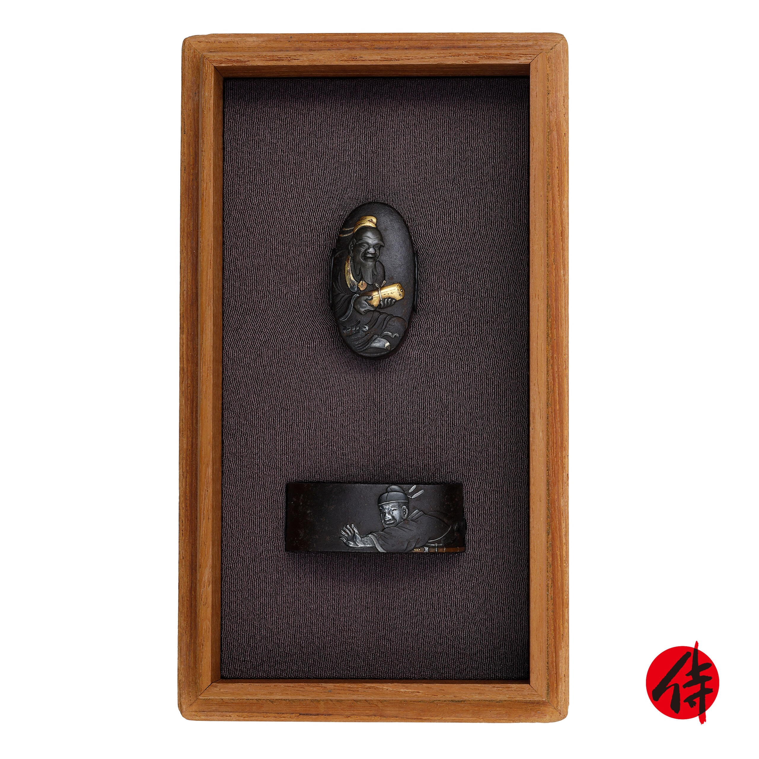Edo period Antique Fuchi Kashira for Samurai Sword with NBTHK Hozon Certificate (F-31)