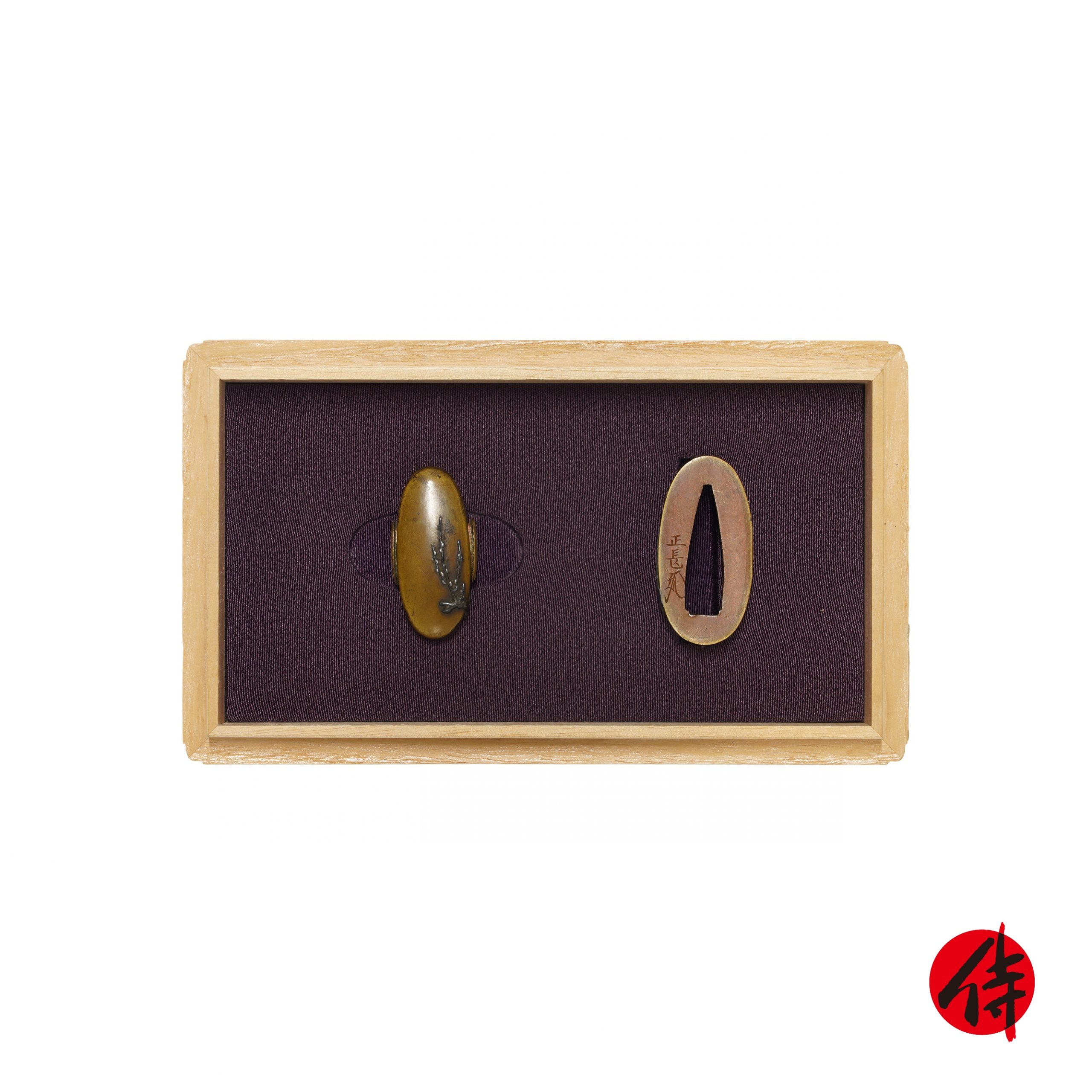 Edo period Antique Nara Fuchi Kashira for Samurai Sword with NBTHK Hozon Certificate (F-27)