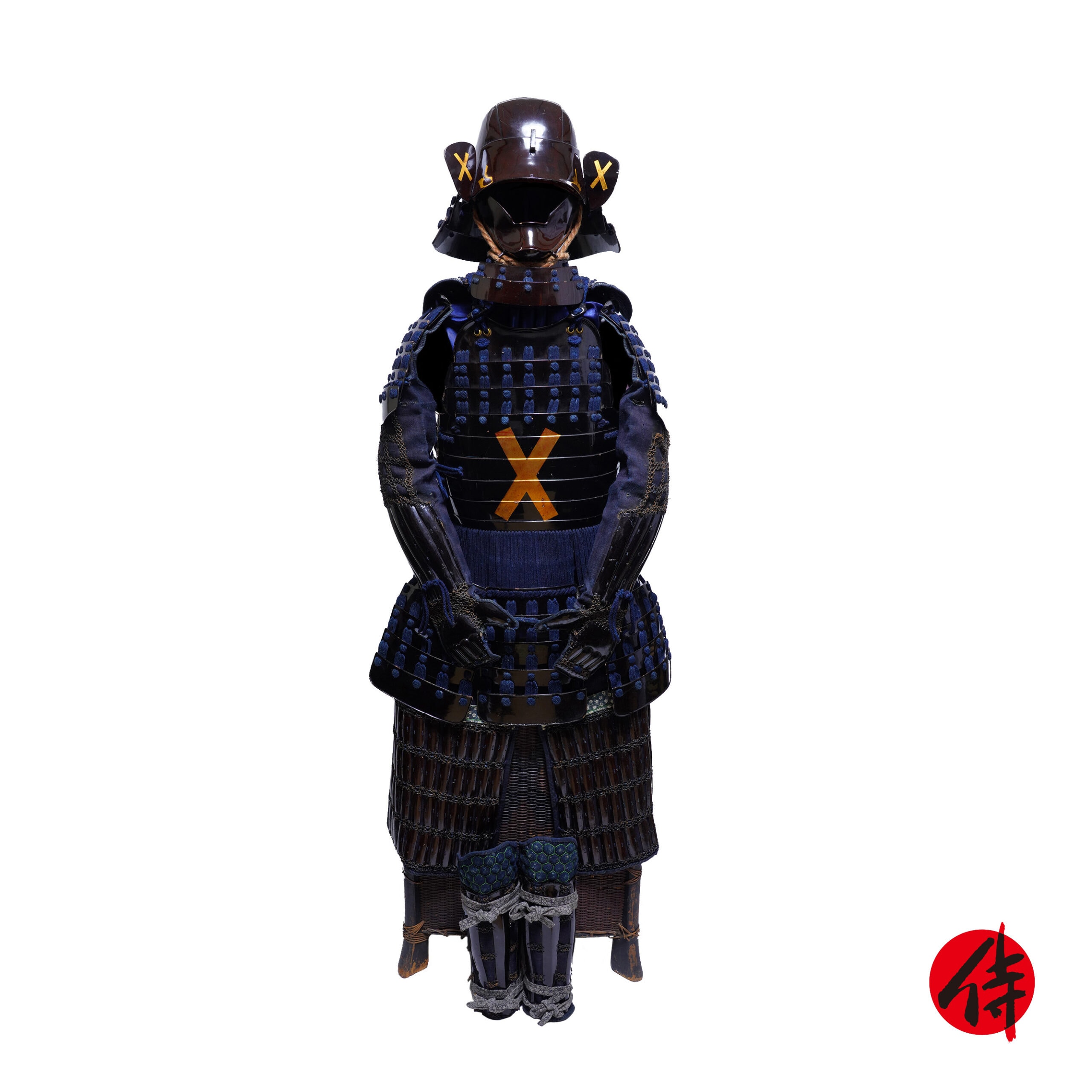 Antique Black Lacquered Okegawa Nimai Do Samurai Armor Kicho Shiryo Certificate (A-21)