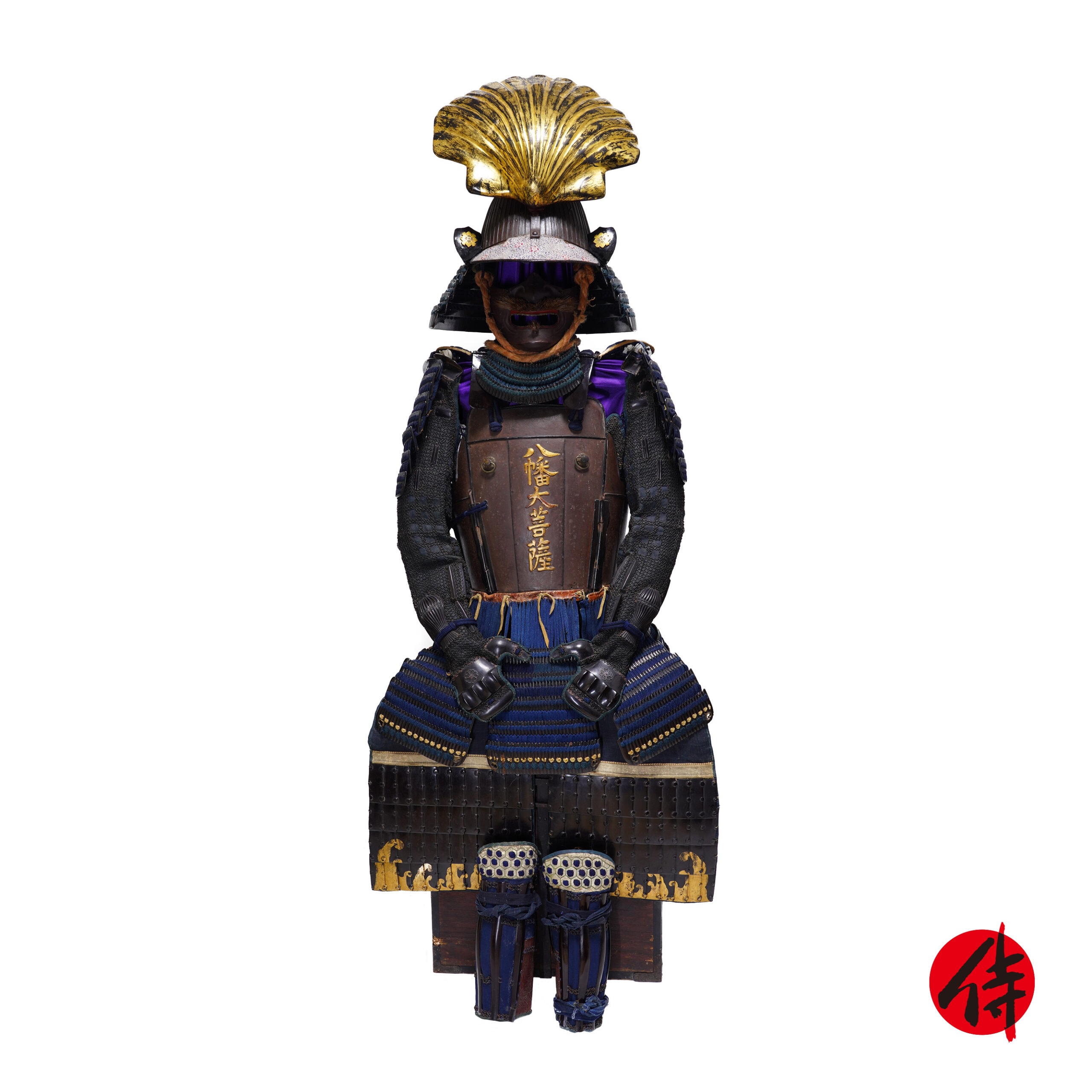 Antique Mid-Edo Period Tetsusabiji Gomai Do Samurai Armor (Helmet Signed by Munehisa) Tokubetsu Kicho Shiryo Certificate (A-22)