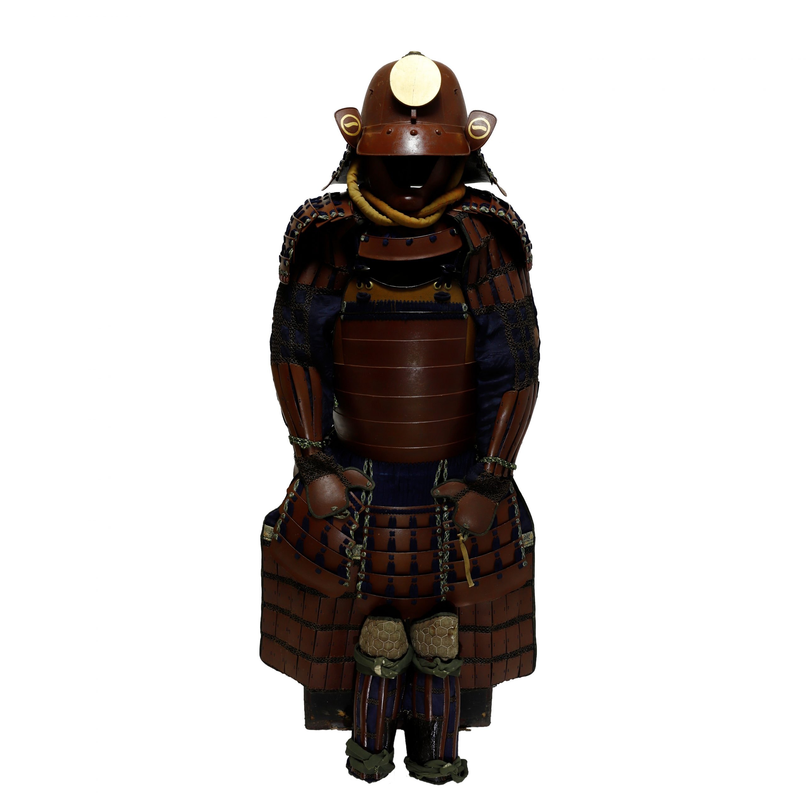 Antique Brown Lacquered Mid Edo Period Samurai Armor with Tokubetsu Kicho Shiryo Certificate (A-09)