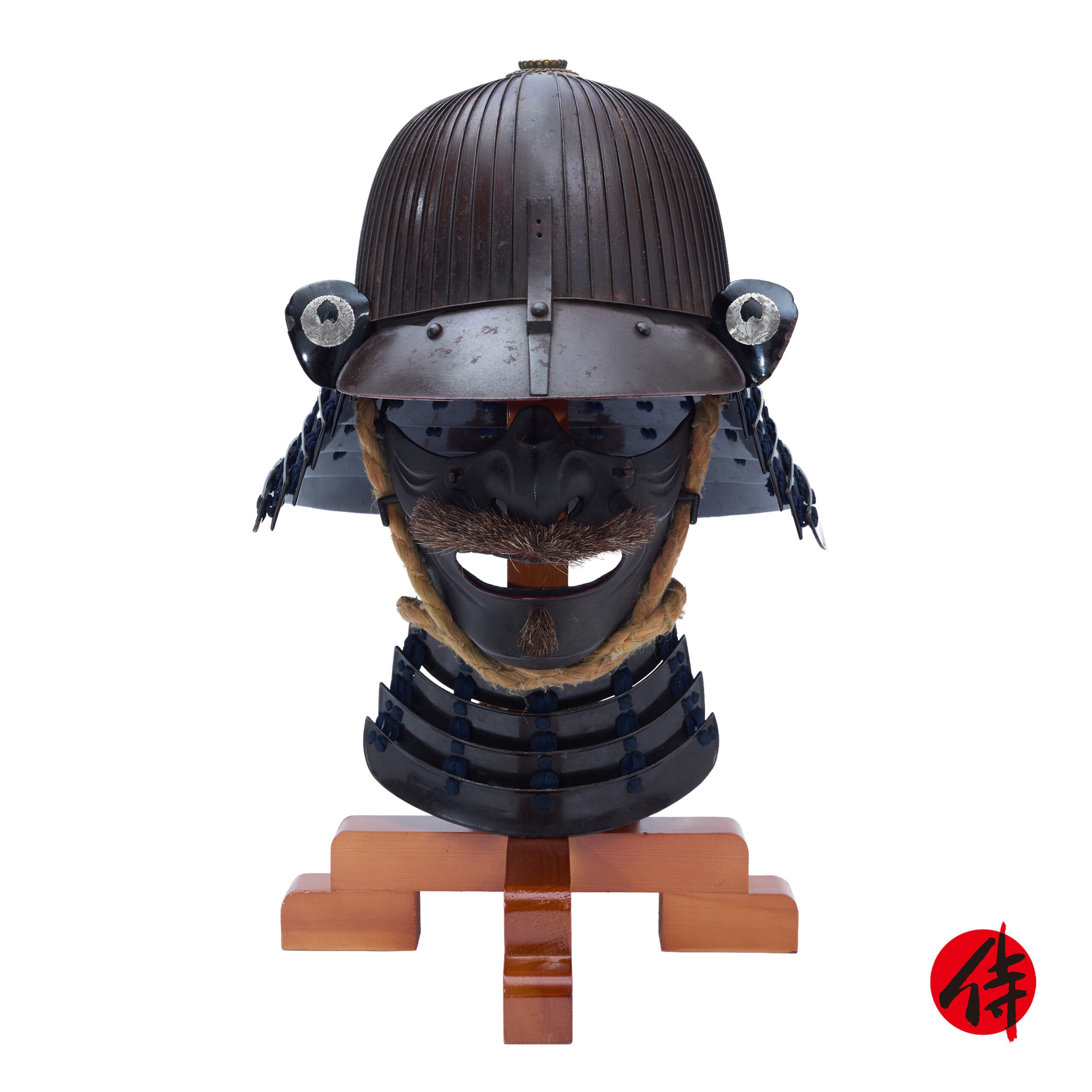 Antique Samurai Helmet Mid Edo Period Rokujuni Ken Suji Kabuto Tokubetsu Kicho Shiryo Certificate (KT-38)