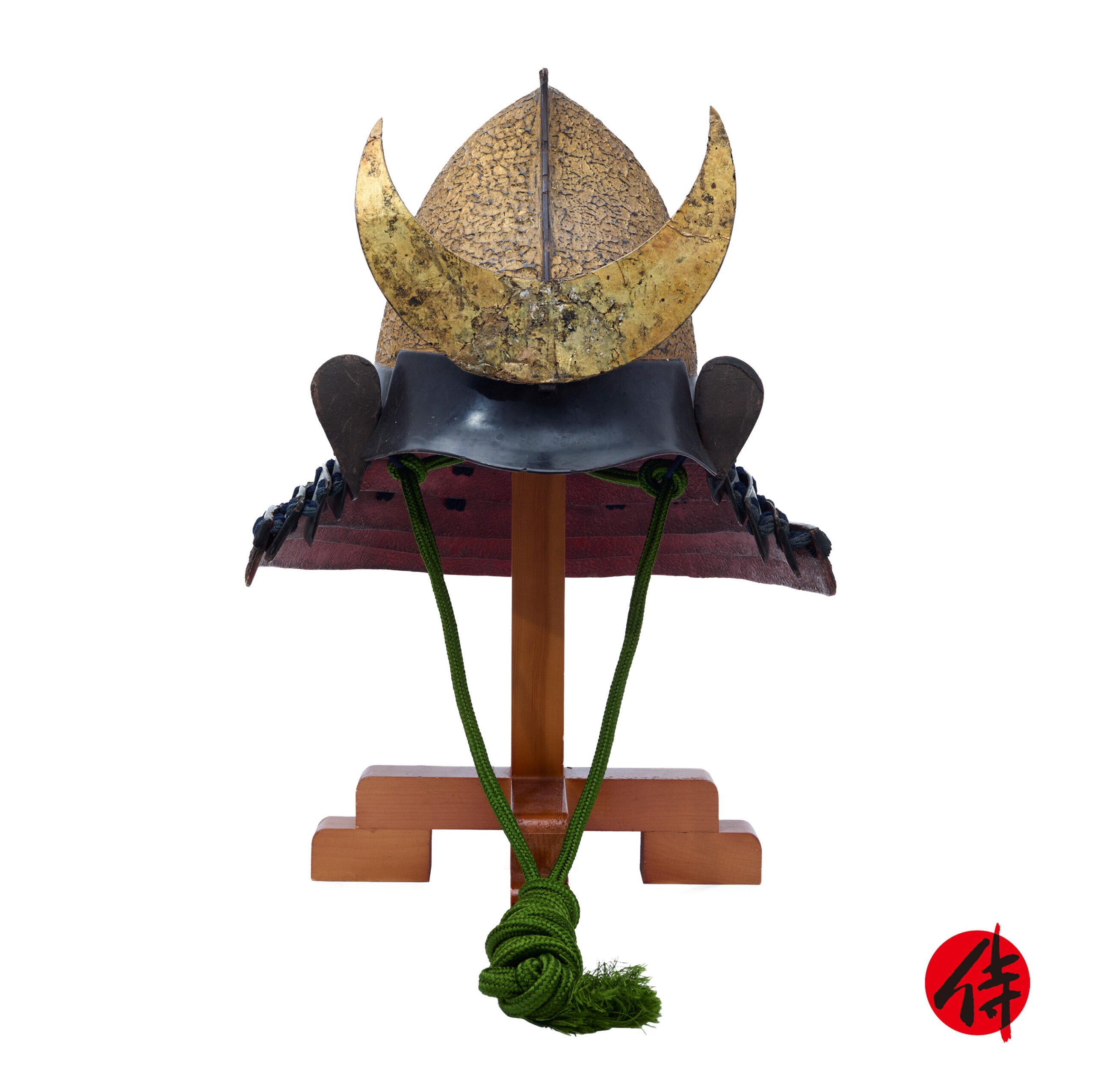 Antique Samurai Helmet Mid Edo Period Tetsukin Tatakinuri Momo-nari Kabuto with Kicho Shiryo Certificate (KT-53)