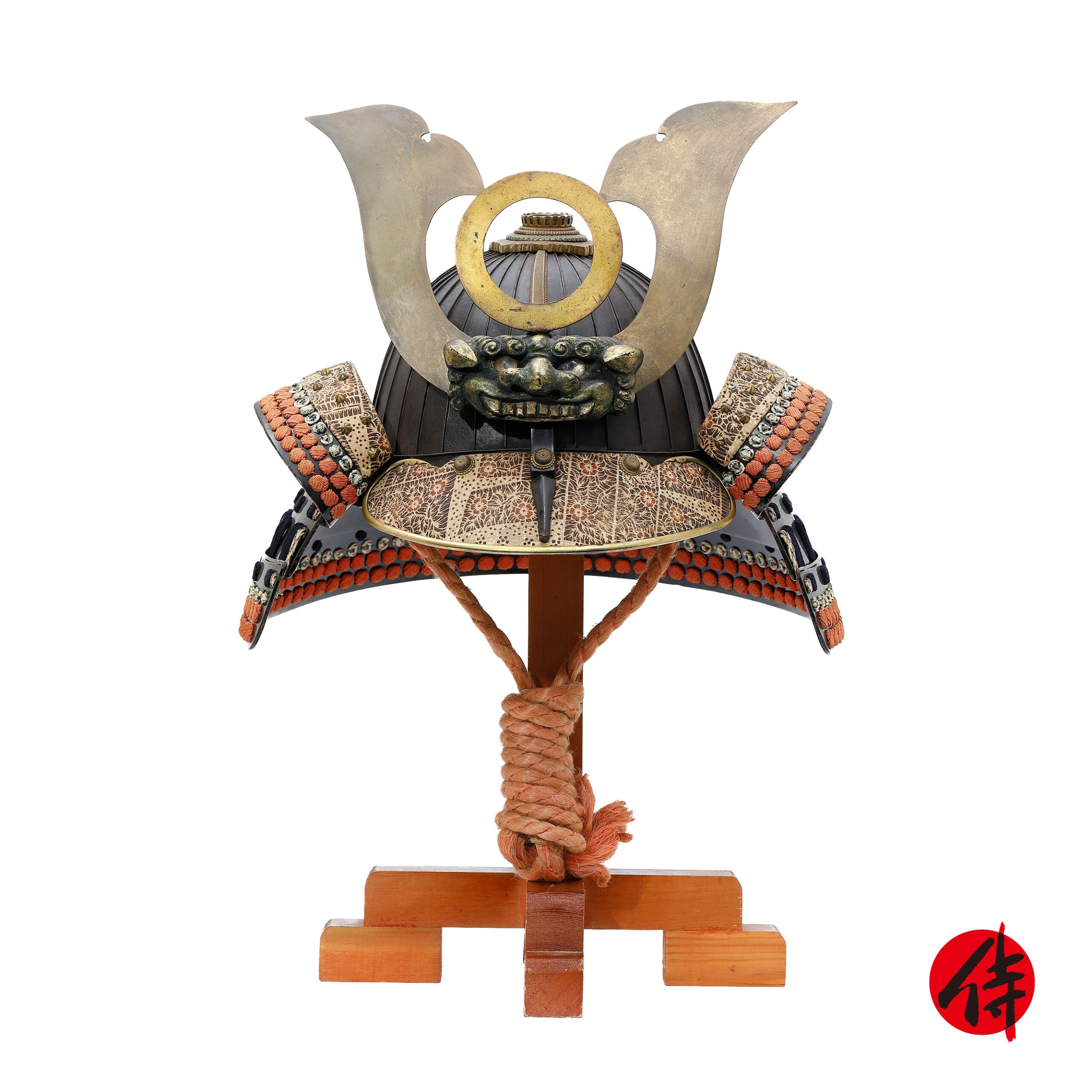 Antique Samurai Helmet Late Edo Period Sanjyuni Ken Katashiro Suji Kabuto with Tokubetsu Kicho Shiryo Certificate (KT-36)