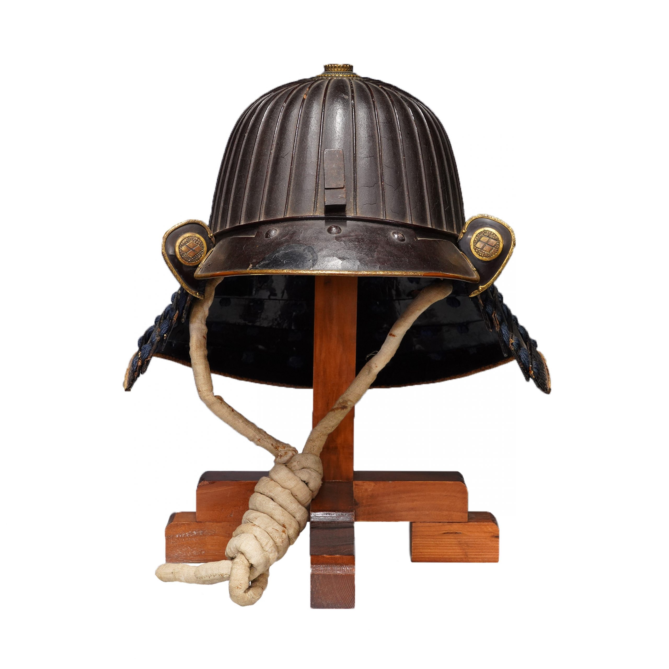Antique Samurai Helmet Mid- Edo Period Sanjyuni Ken Kabuto Kicho Shiryo Certificate (KT-12)
