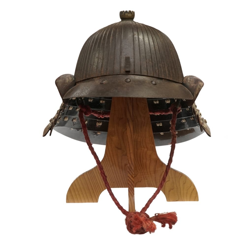 Antique Samurai Helmet Early Edo Period Tetsusabiji Rokujyu Niken Suji Kabuto Tokubetsu Kicho Shiryo Certificate (KT-08)