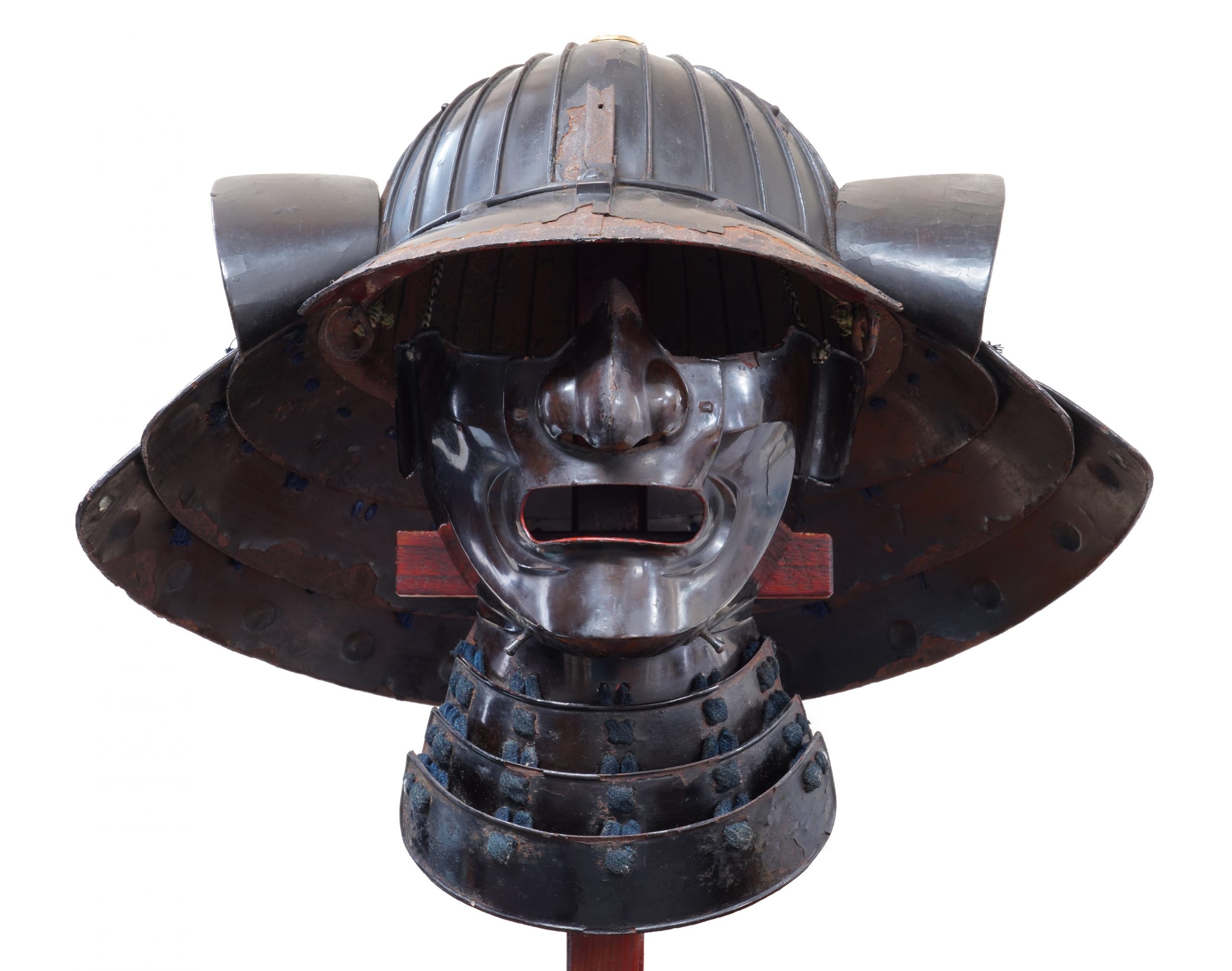 Antique Samurai Helmet Lacquered Sanjyu Niken Suji Kabuto (KT-17)